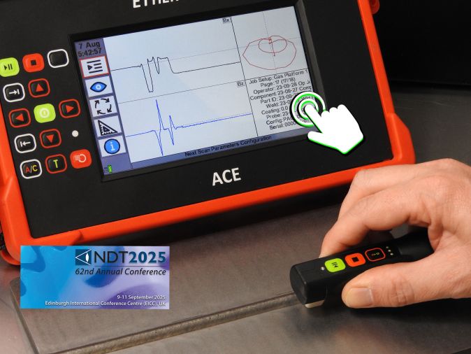 Ether NDE Launches New Touchscreen Functionality for ACE ACFMT at NDT 2025